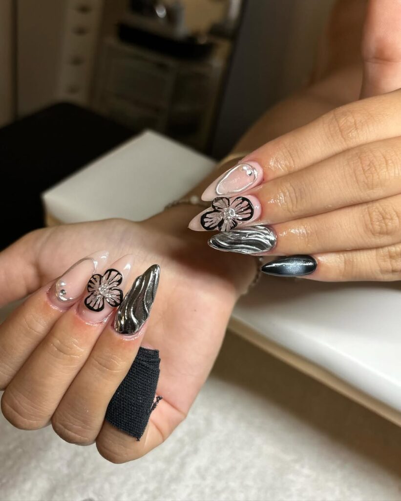 Accessories and Makeup that Pair Perfectly with Black and Silver Nails