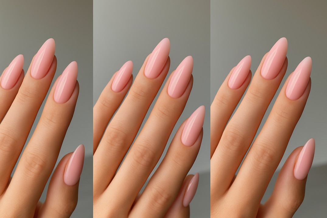 Pink Nails Almond