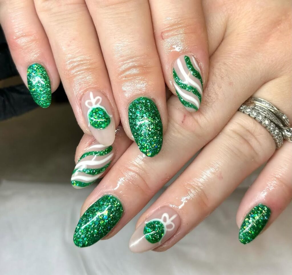 Most Popular Green Shades for Christmas Nails in 2025