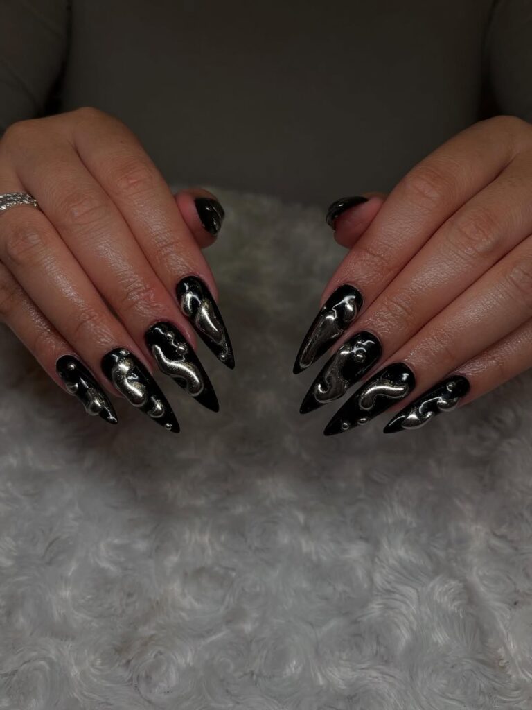 Celebrities Who Have Rocked Black and Silver Nails