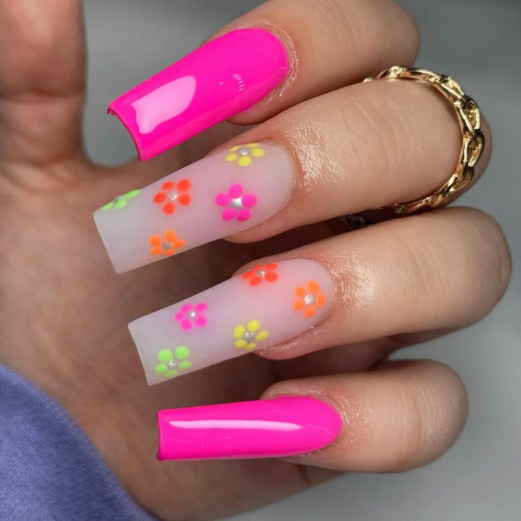 Ombré Neon Nails