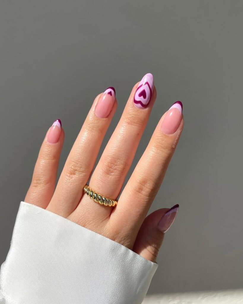 Retro Purple Swirls nail