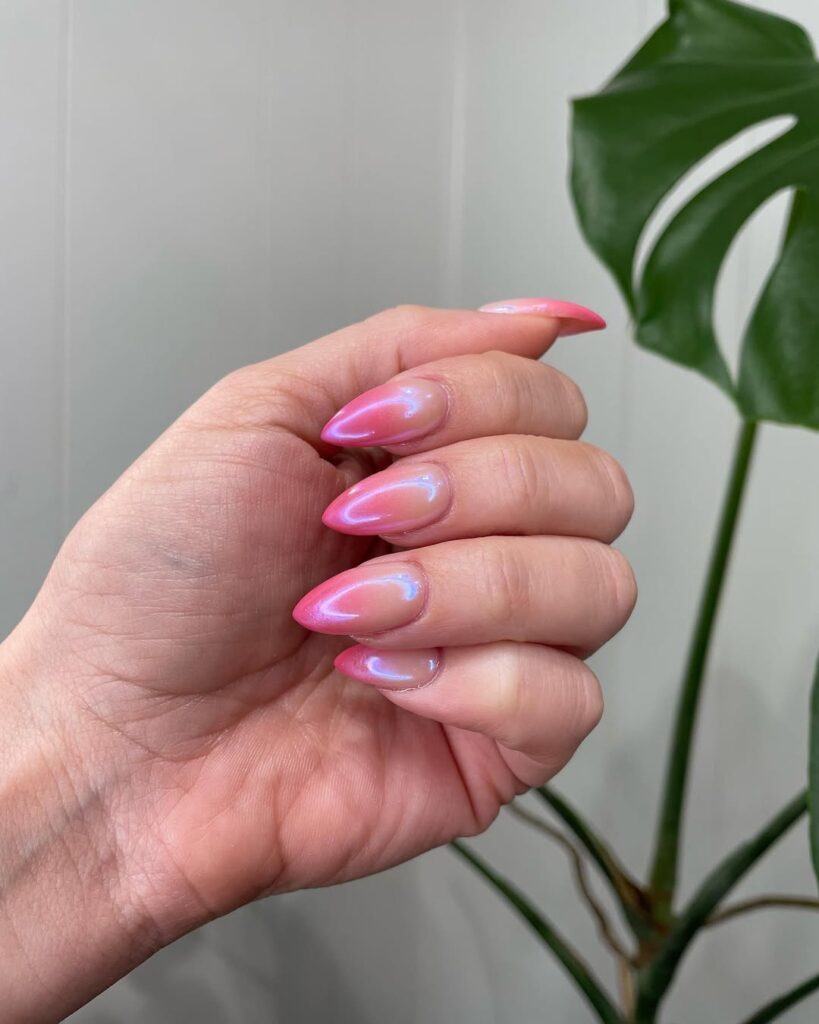 Pale Yellow Almond Nails