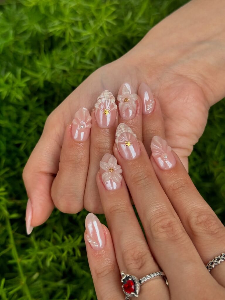 Red French Tips with a Twist