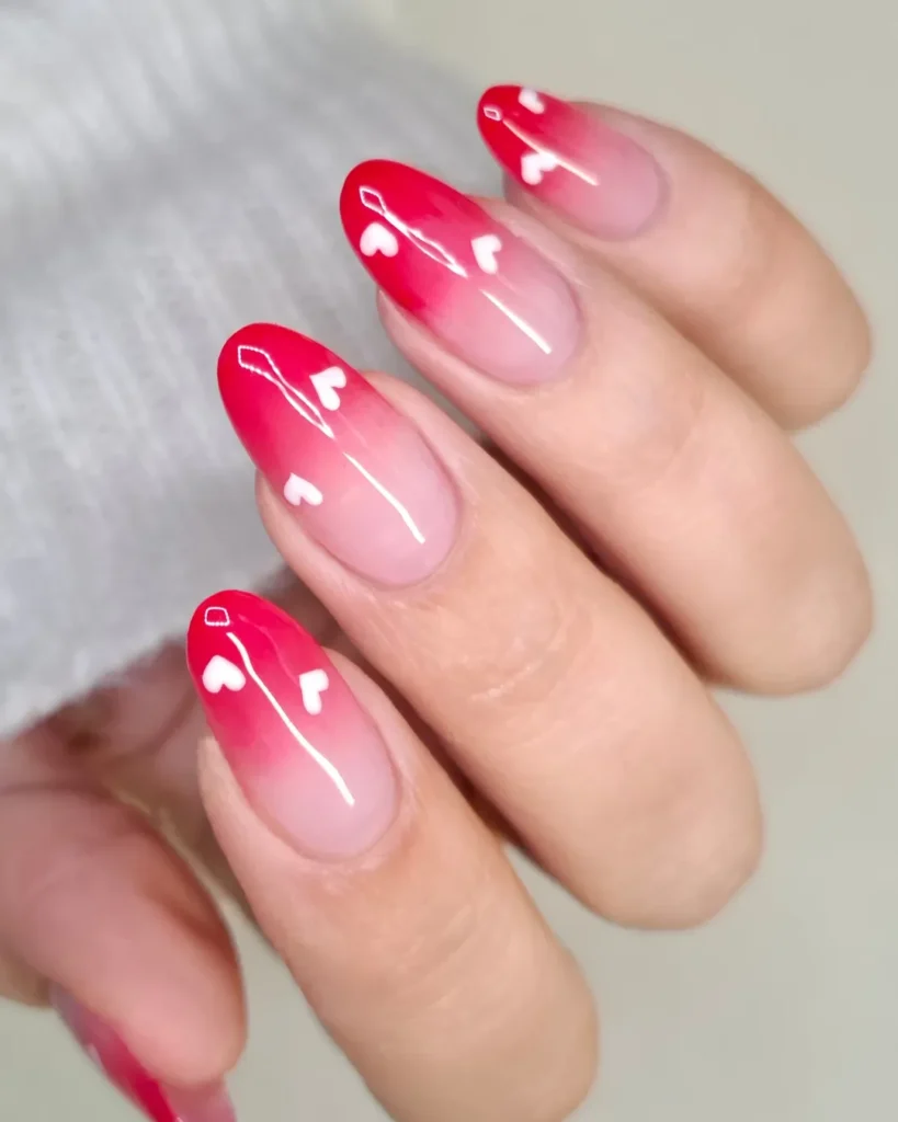 Red Chrome French Manicure