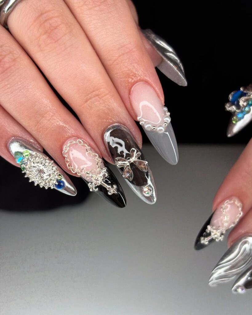 Black and Silver Nails Are the Hottest Trend in 2025