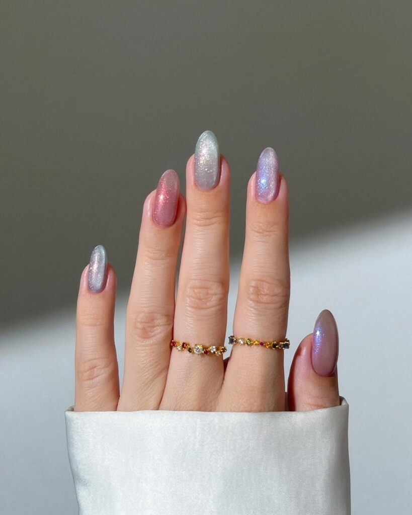 Ombre French Tip Almond Nails