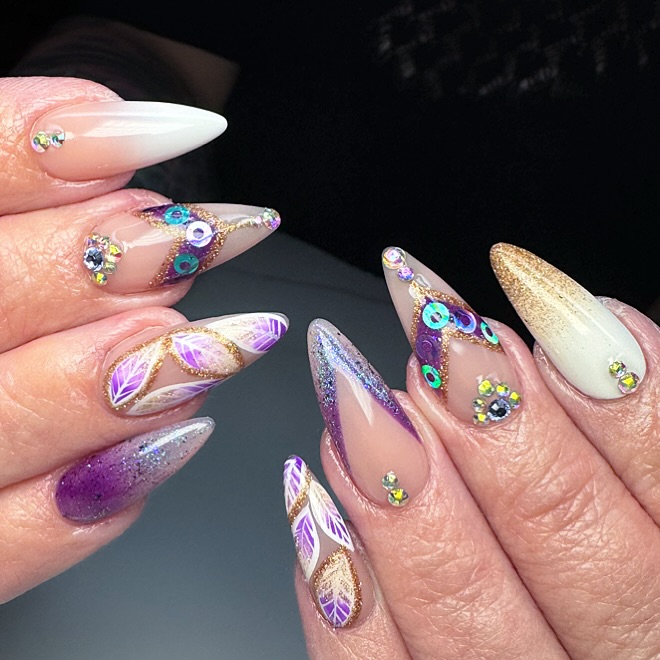 Glittering Purple Flames