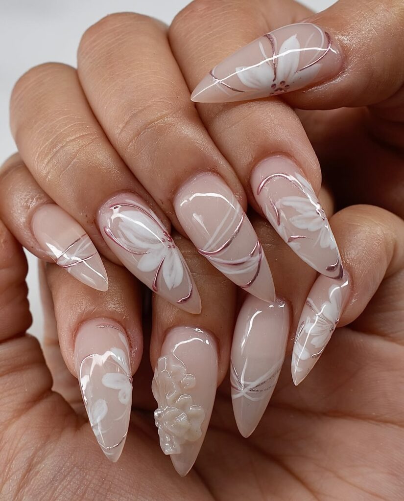 Rose Gold Press-on Nails Combine Convenience and Style