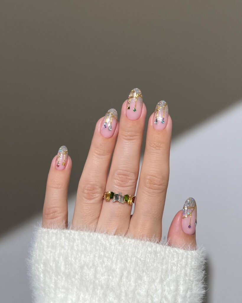 Almond Nails for the Holidays