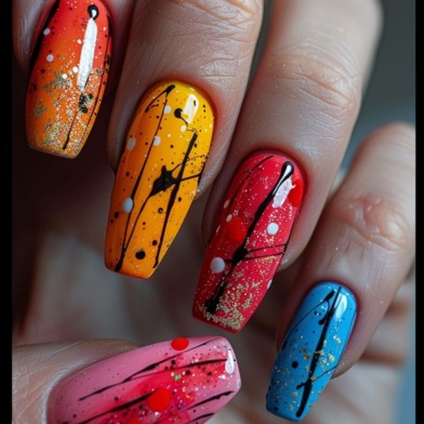French Bright Summer Nails