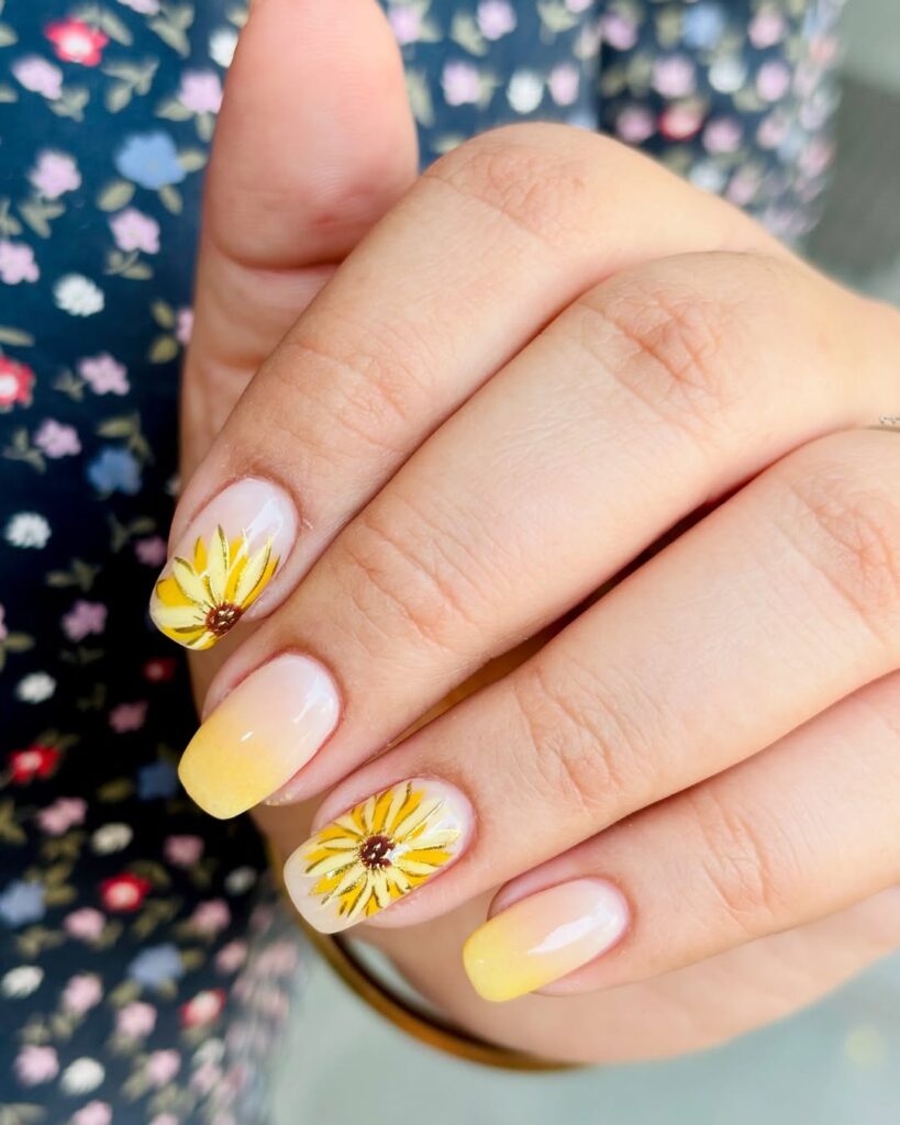 Sunflower Nails