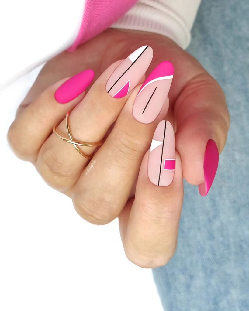 Geometric Wire Frame Nails
