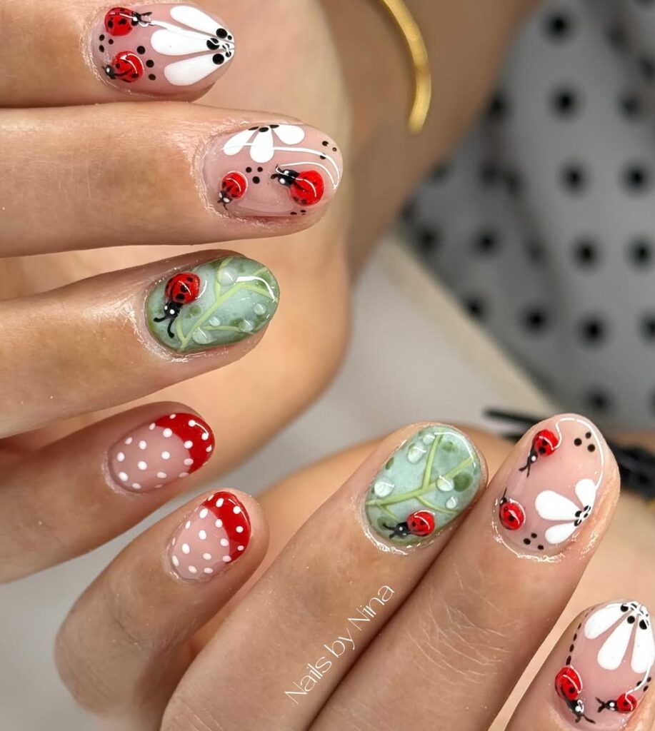 Ladybug Nail Design