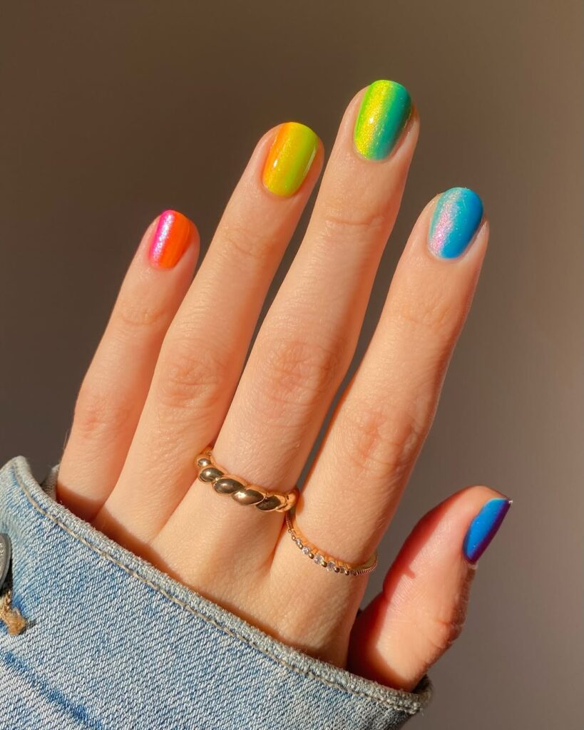 Rainbow Nails