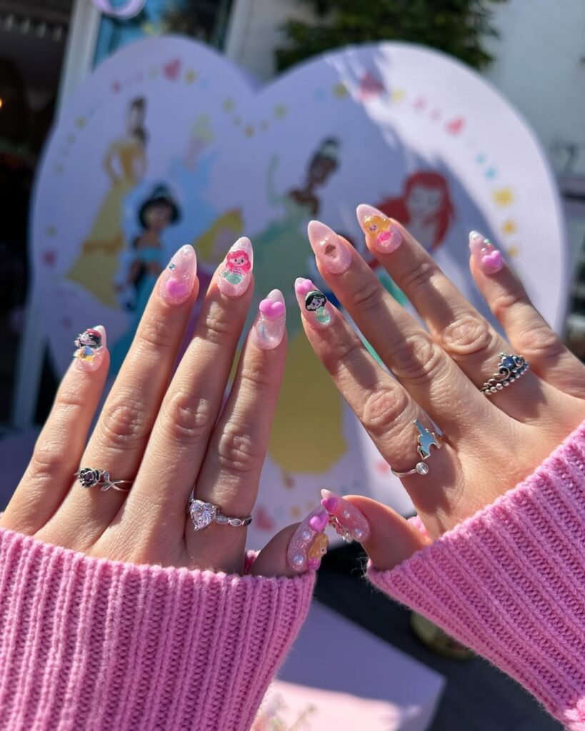 Glitter Princess Nails