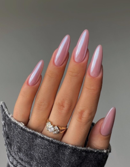 Chrome Pink Nails – Viktoriya