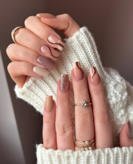Rich Mocha Mousse Kiss Nails – Pearlie Pressed