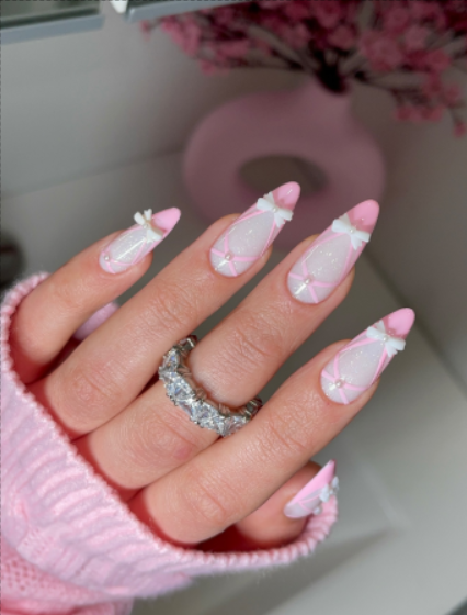 Rose Quartz Ballerina Nails