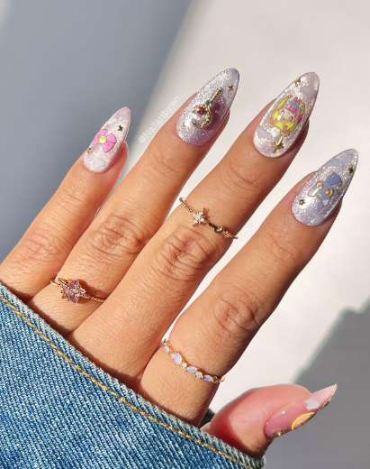 Sailor Moon Pastel Nails