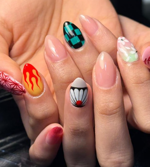 Demon Slayer Nails