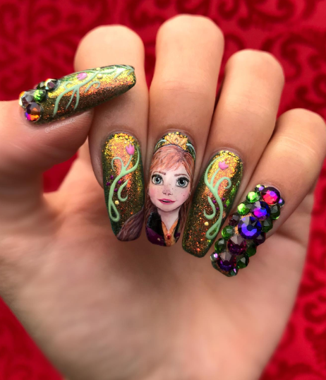 Frozen Elsa Nails