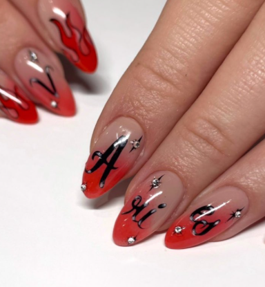 Aries Graffiti Nails