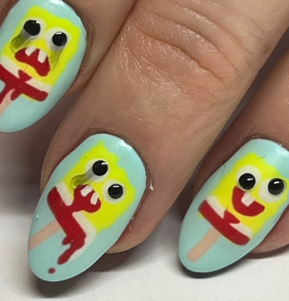 SpongeBob Emoji Nails