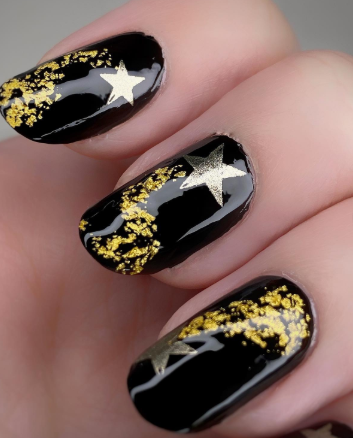  Matte Yellow Nails with Character Stamps