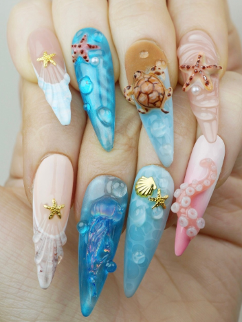  Jellyfish Glow Nails