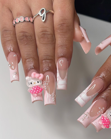 Hello Kitty Nails
