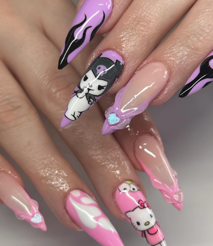 Sanrio Mix Nails