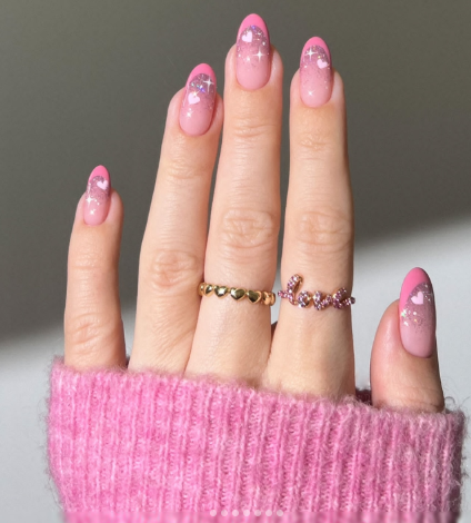 Matte dark red almond-shaped nails with a smooth, velvety finish."
