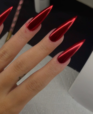 Matte Dark Red with Glossy Lines