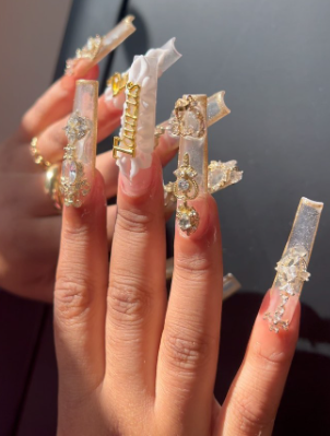 Milk Tea Aesthetic Nails
