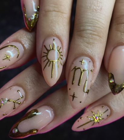 Scorpio Constellation Nails