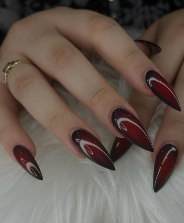 Blood Red Scorpio Nails