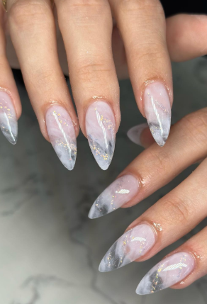 Shadow Marble Nails